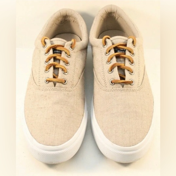Other - Sperry Top-Sider Beige Canvas Lace Up Shoes Mens Size US 10M